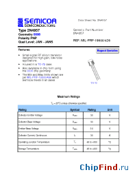 Datasheet 2N4957 manufacturer Semicoa